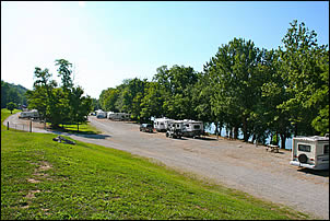 RV camping along the Ohio River