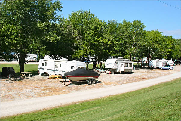 interior shaded RV camping