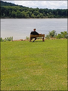 Sit and enjoy the Ohio River views